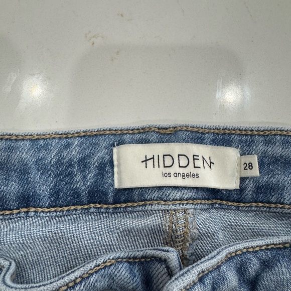 Hidden Jeans- Ankle Flare Style distressed hem. - Picture 2 of 5